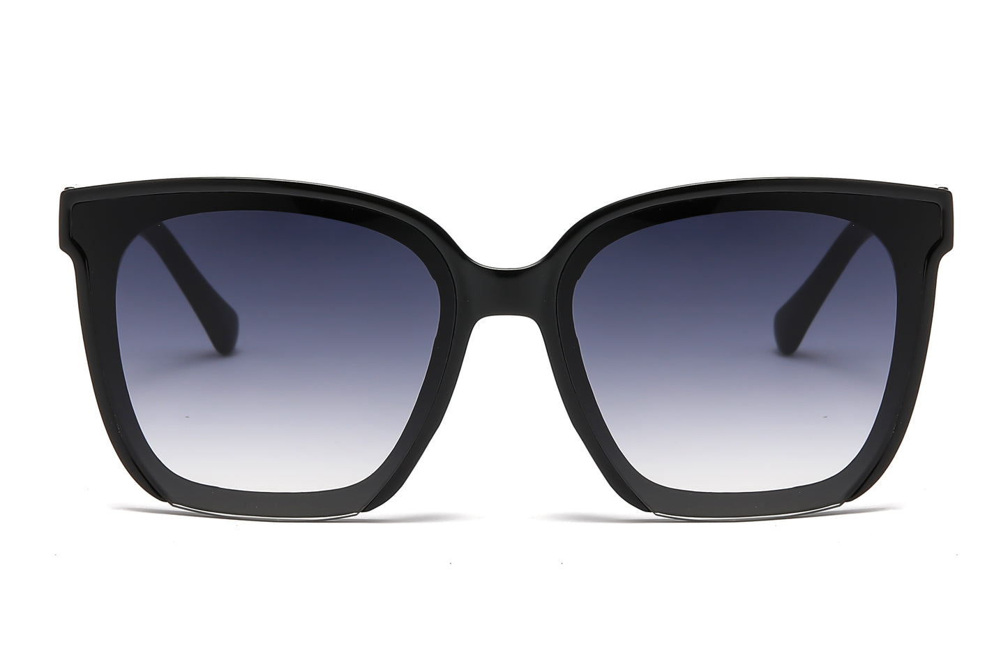 2680 - Plastic Square Butterfly Sunglasses with Flat Lens