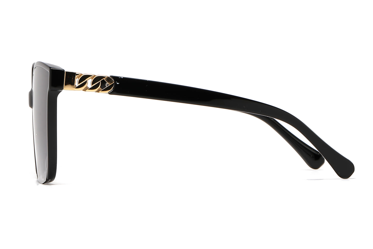 2680 - Plastic Square Butterfly Sunglasses with Flat Lens