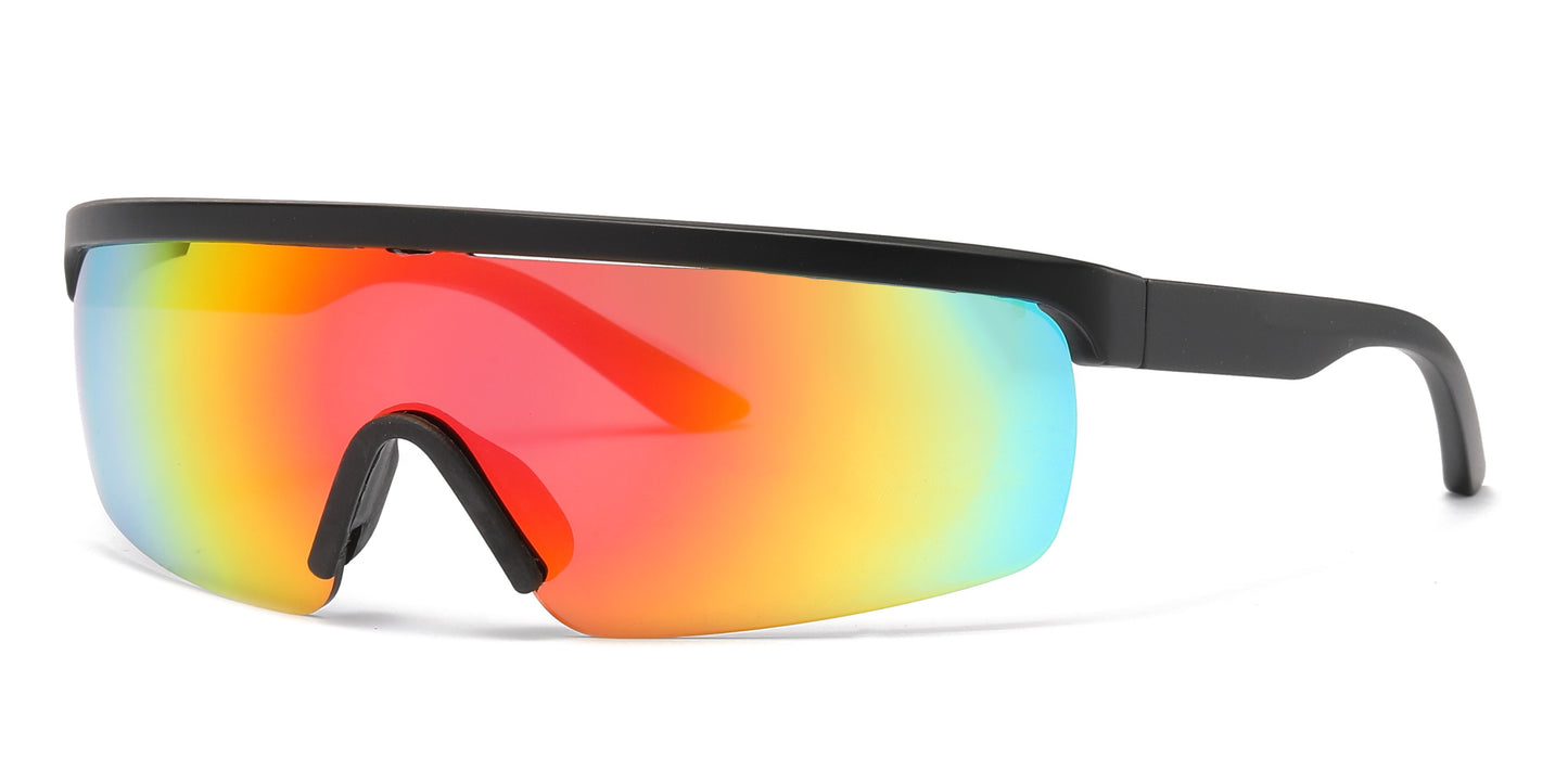 2682 - One Piece Lens Plastic Shield Sunglasses