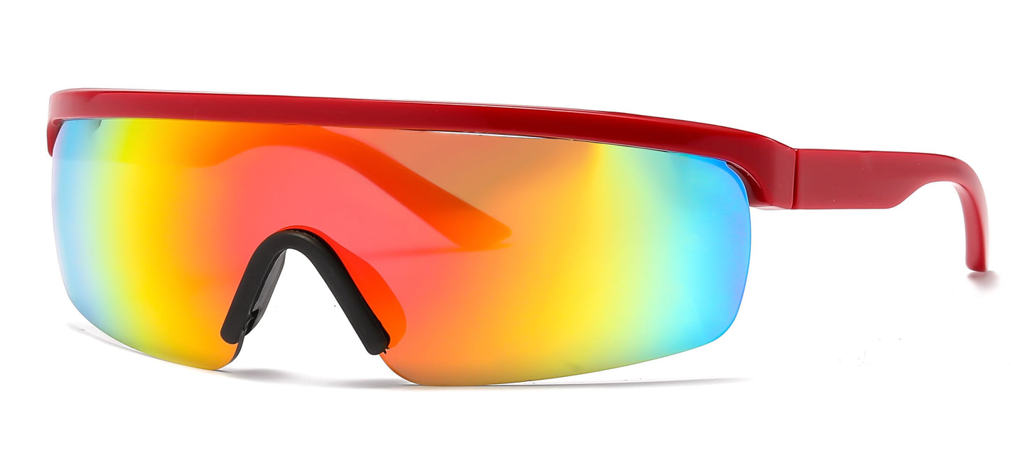 2682 - One Piece Lens Plastic Shield Sunglasses