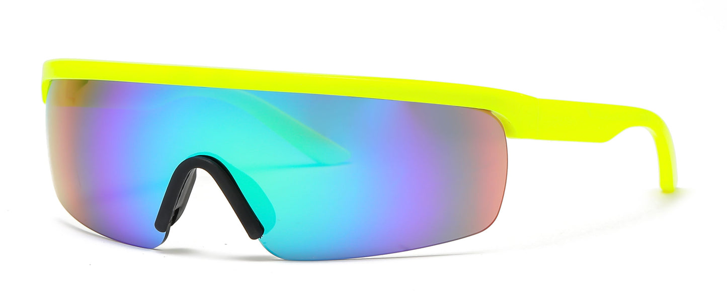 2682 - One Piece Lens Plastic Shield Sunglasses