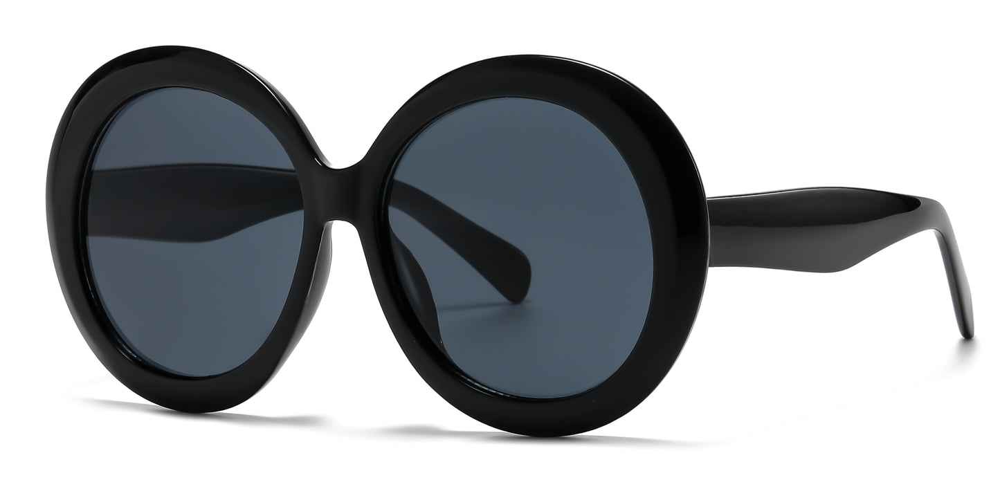 2685 - Large Round Plastic Sunglasses