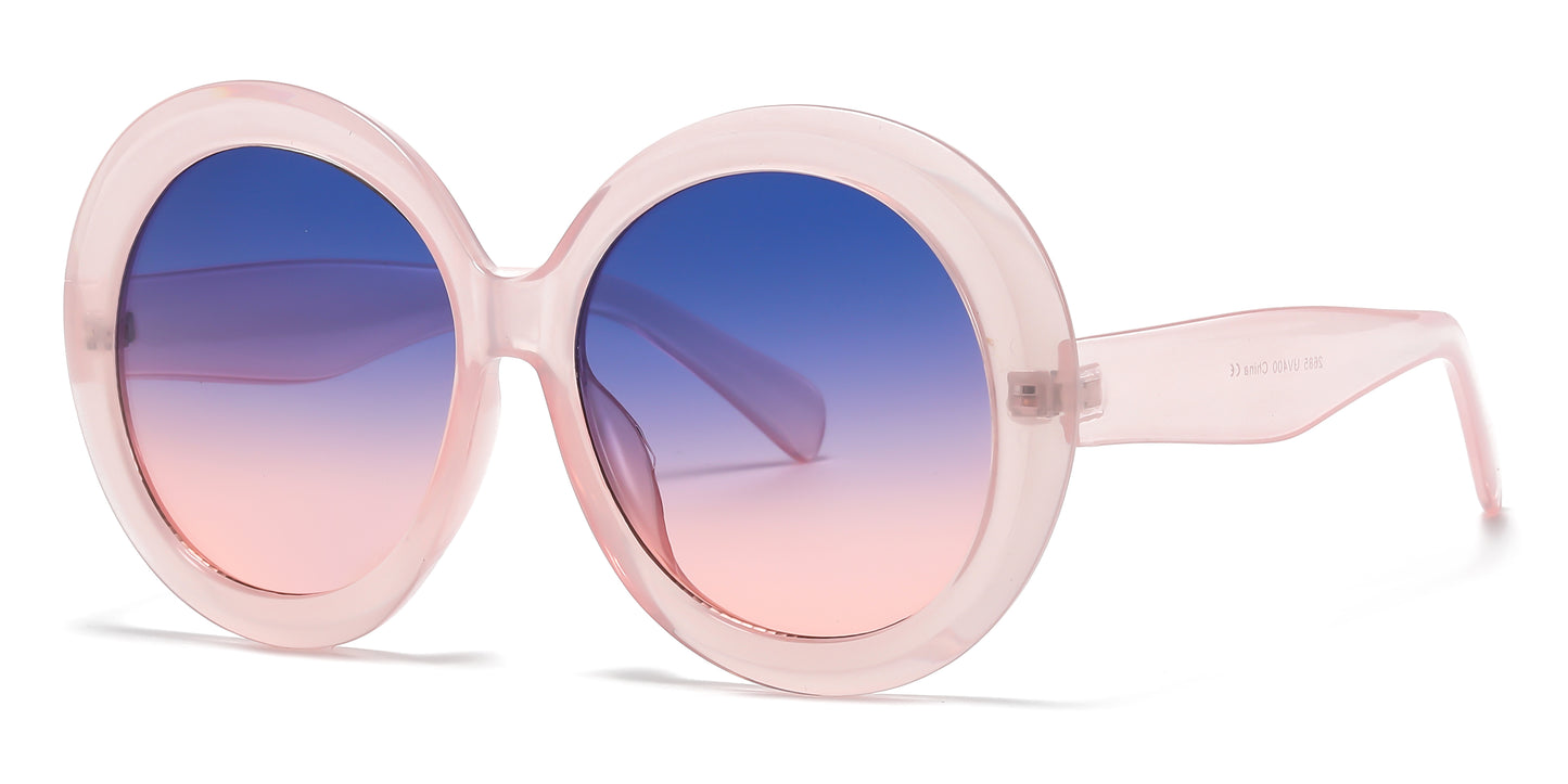 2685 - Large Round Plastic Sunglasses