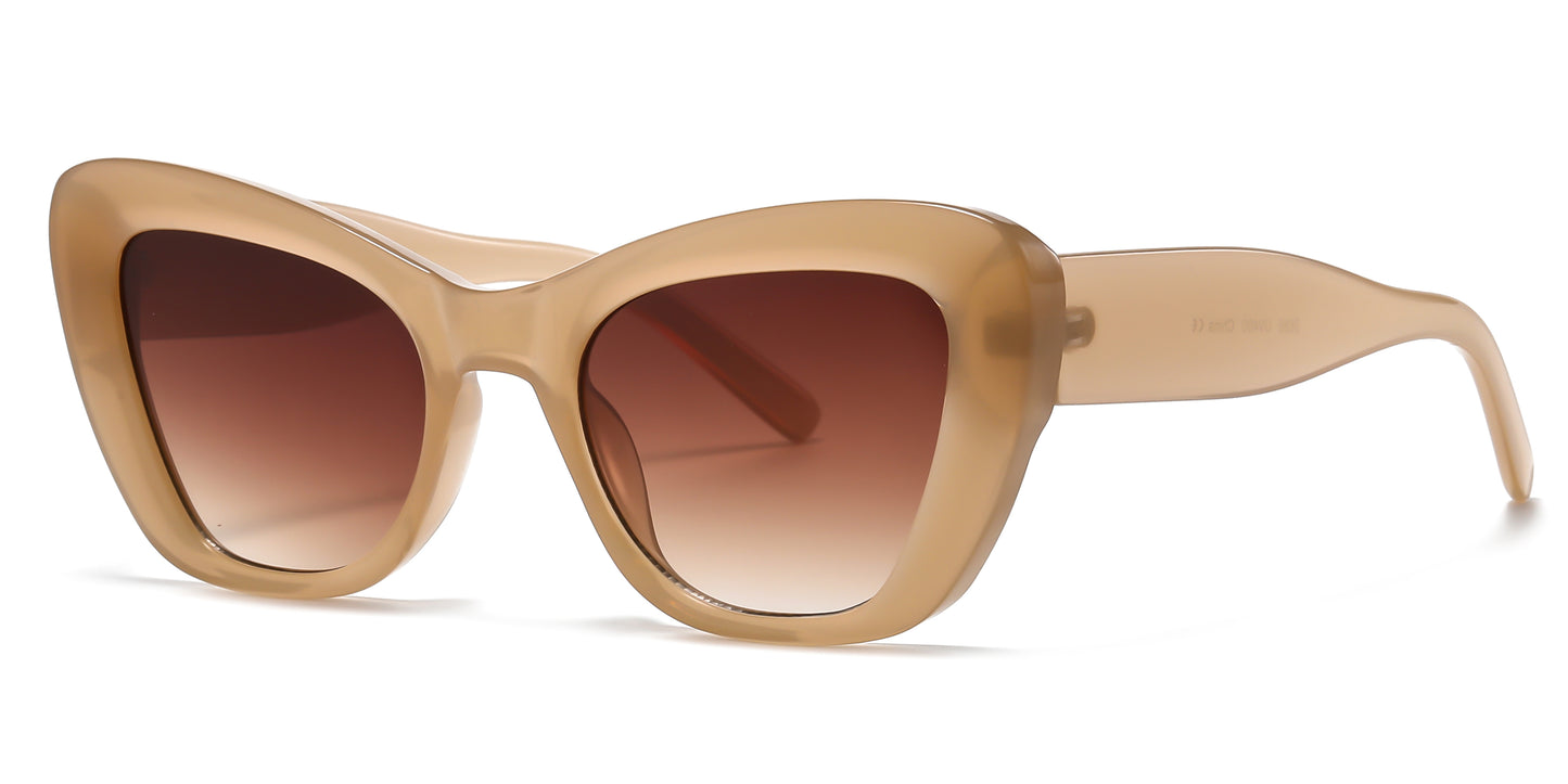 2686 - Women Cat Eye Plastic Sunglasses