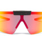 4586 - Kids Sport One Piece Flip Up Lens Shield Sunglasses with Color Mirrored Lens