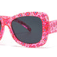 4904 - Kids Rectangular Flower Print Plastic Sunglasses
