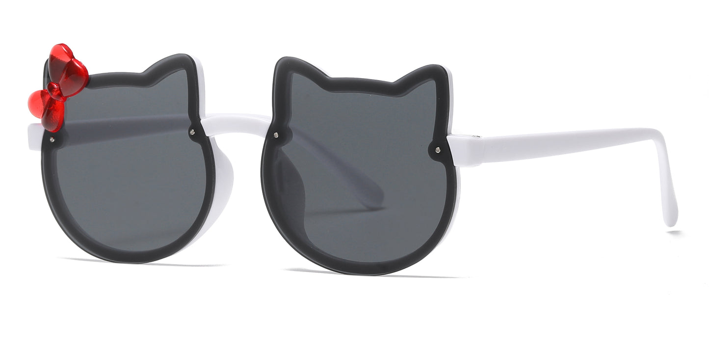 4905 - Kids Cat Shape Plastic Sunglasses