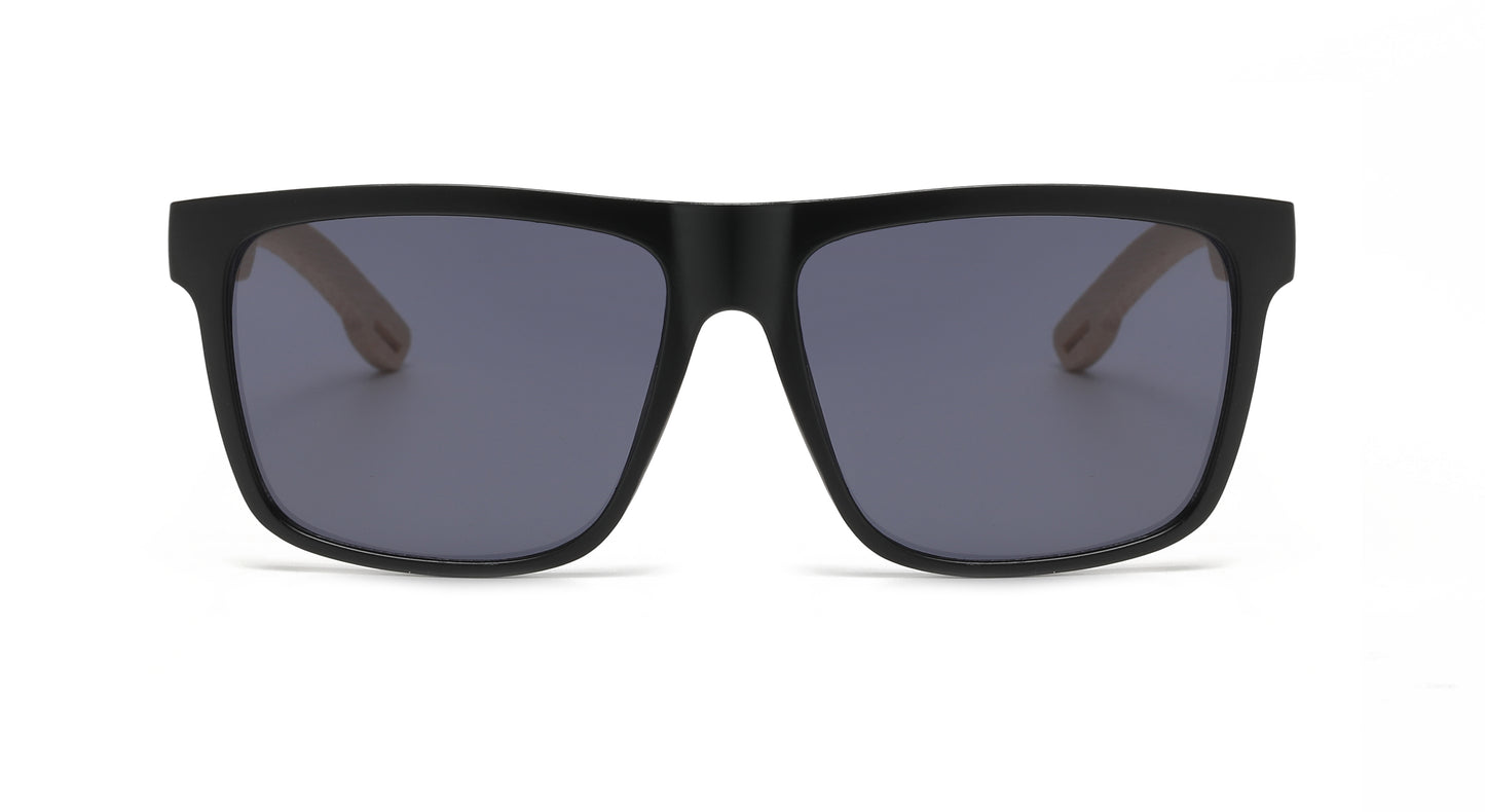 5210 Bamboo - Square Frame Bamboo Sunglasses