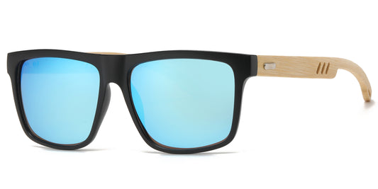 5210 Bamboo - Square Frame Bamboo Sunglasses