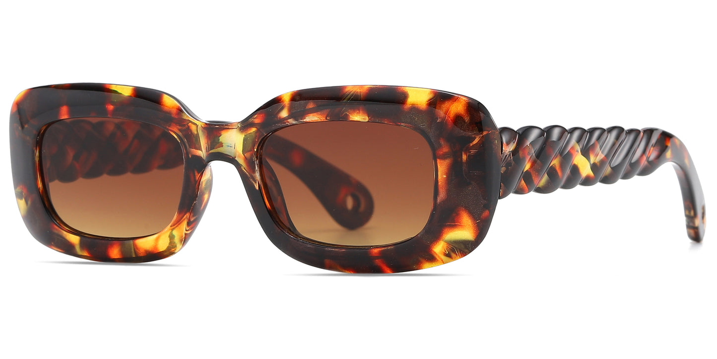 5223 - Rectangular Plastic Sunglasses