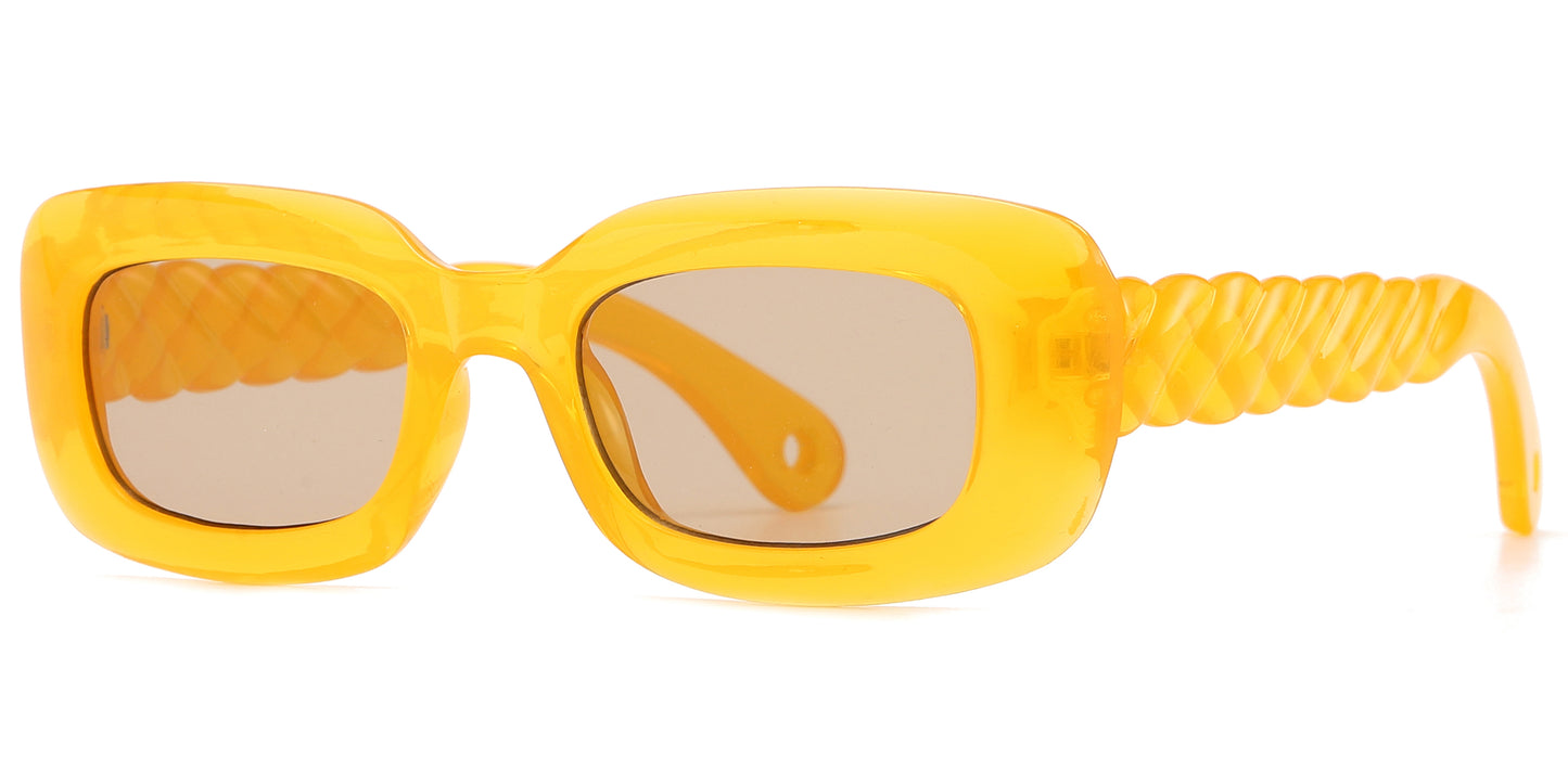 5223 - Rectangular Plastic Sunglasses