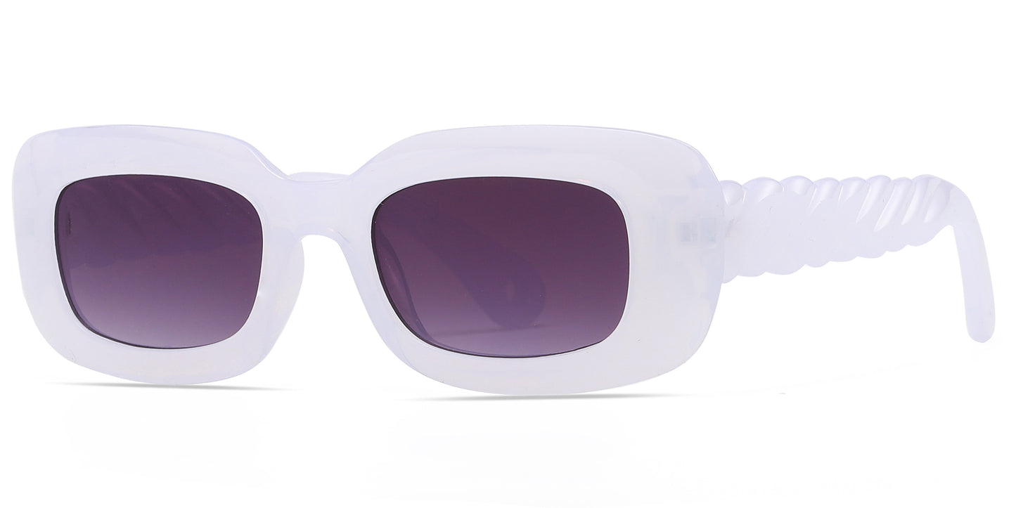 5223 - Rectangular Plastic Sunglasses