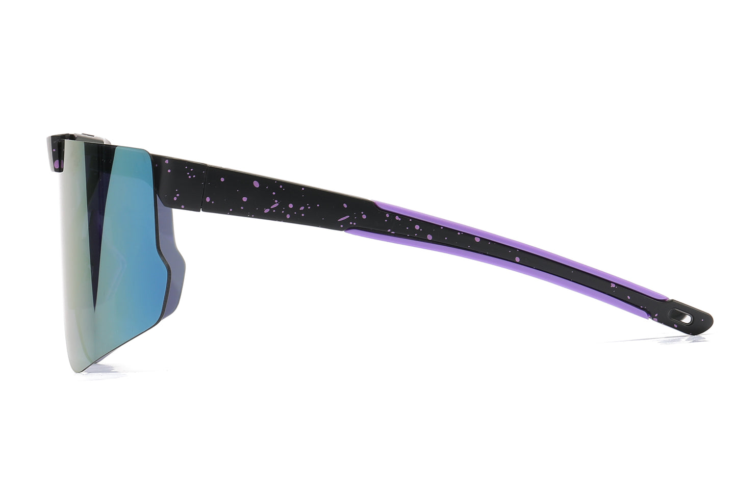 5229 - Plastic Flat Top One Piece Sports Rimless Sunglasses