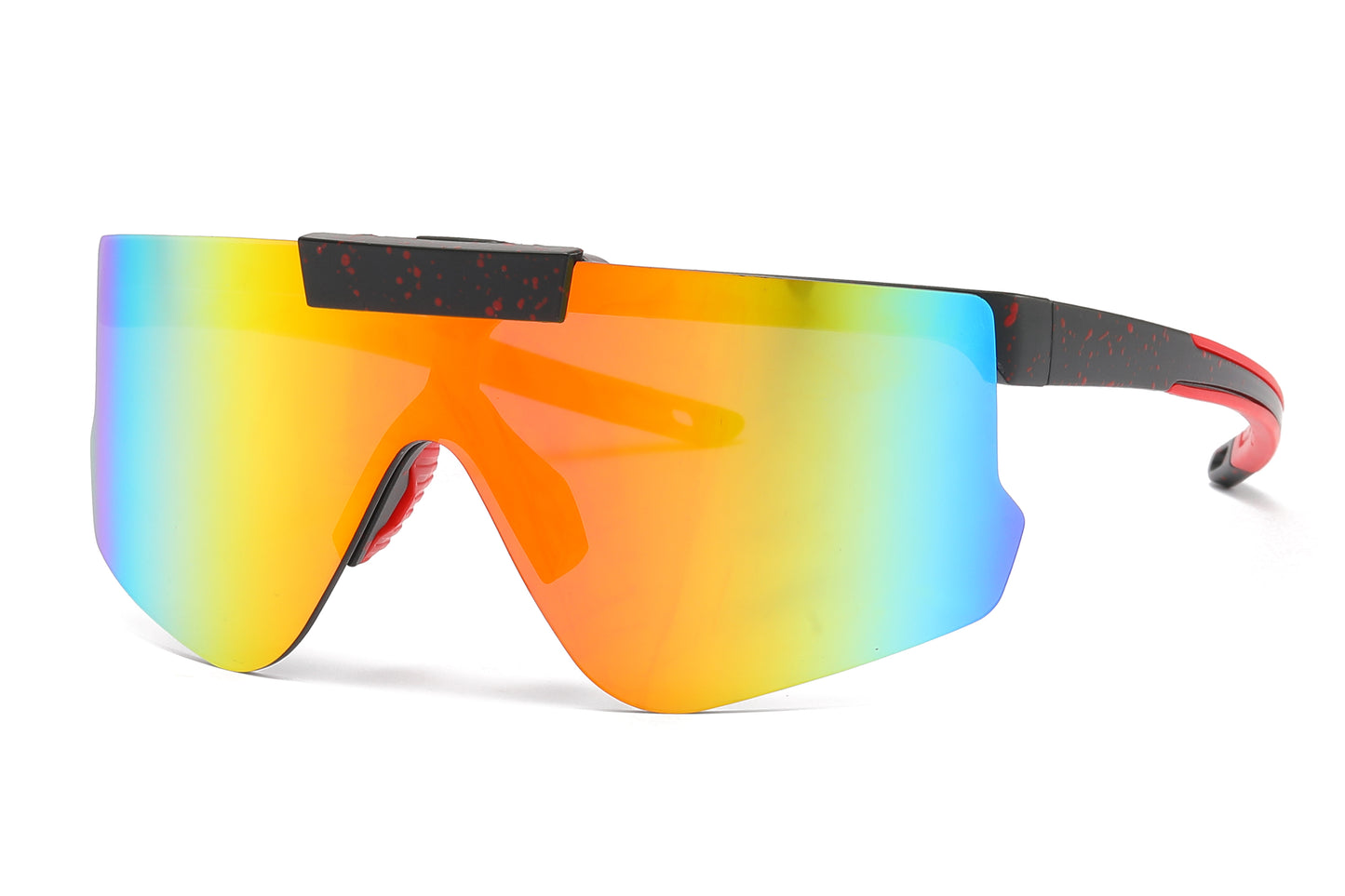 5229 - Plastic Flat Top One Piece Sports Rimless Sunglasses