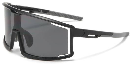 5230 - One Piece Lens Plastic Shield Sunglasses