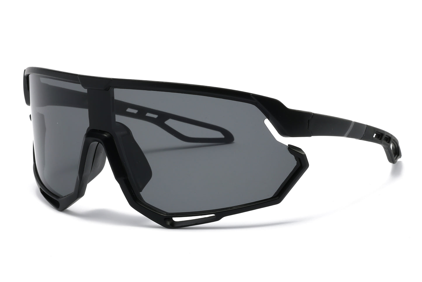 5231 - Plastic Sports Sunglasses with Color Mirror Lens