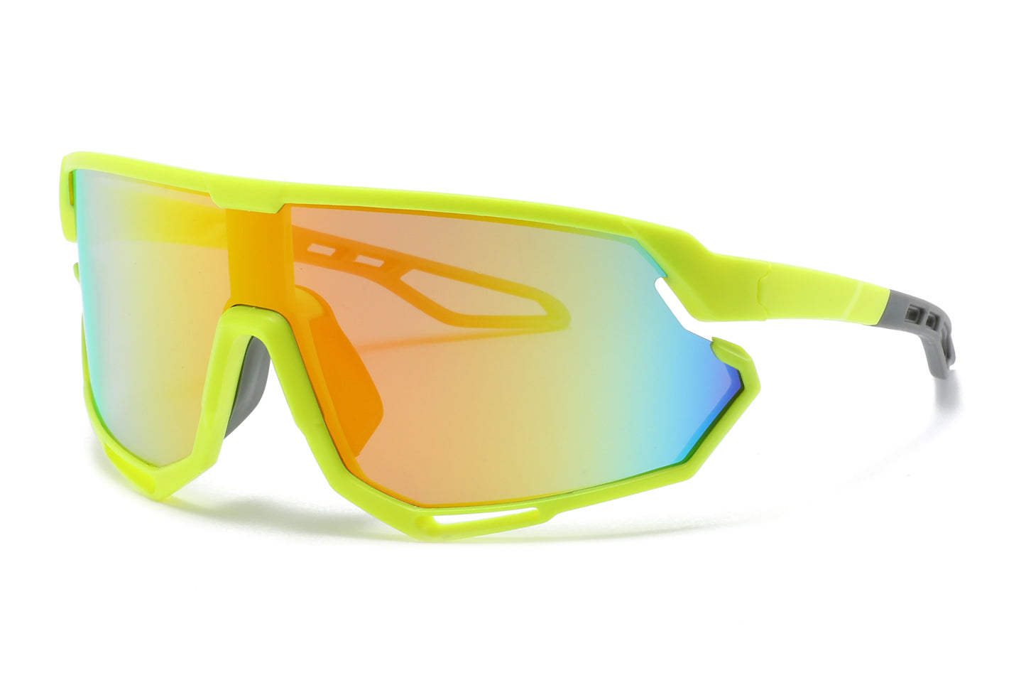 5231 - Plastic Sports Sunglasses with Color Mirror Lens