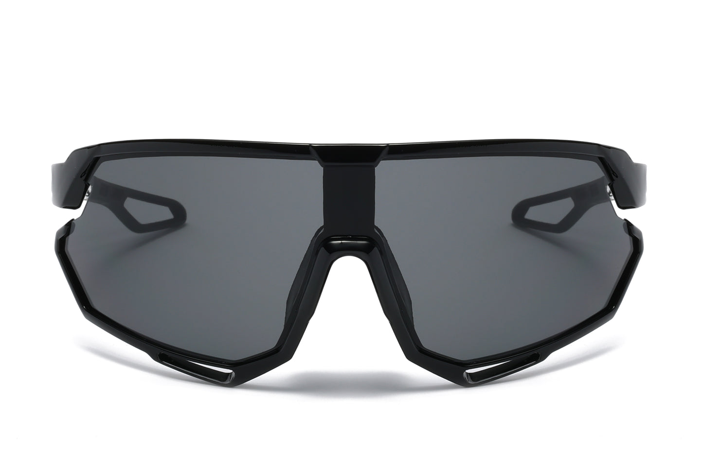 5232 - Plastic Sports Sunglasses with Color Mirror Lens