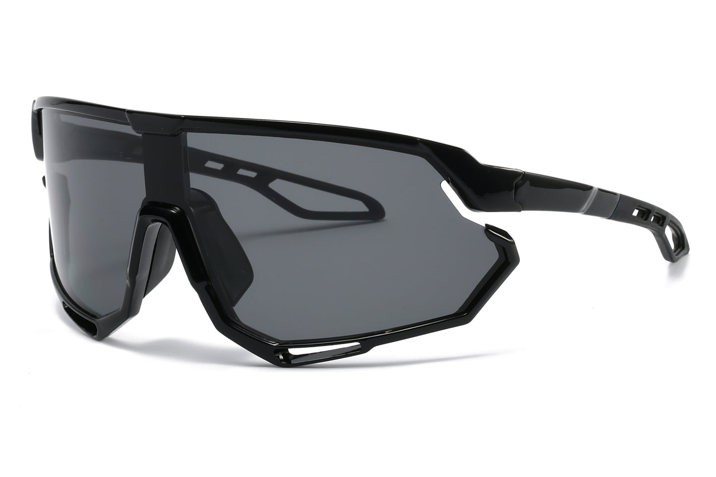 5232 - Plastic Sports Sunglasses with Color Mirror Lens