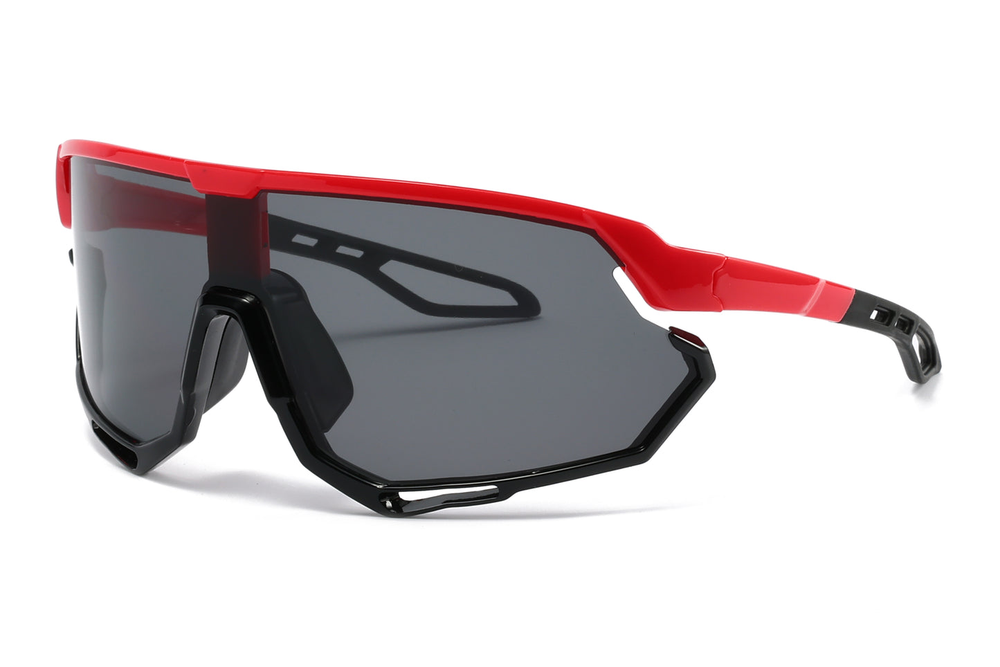 5232 - Plastic Sports Sunglasses with Color Mirror Lens