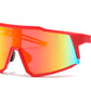 5233 - Plastic Flat Top One Piece Sports Rimless Sunglasses