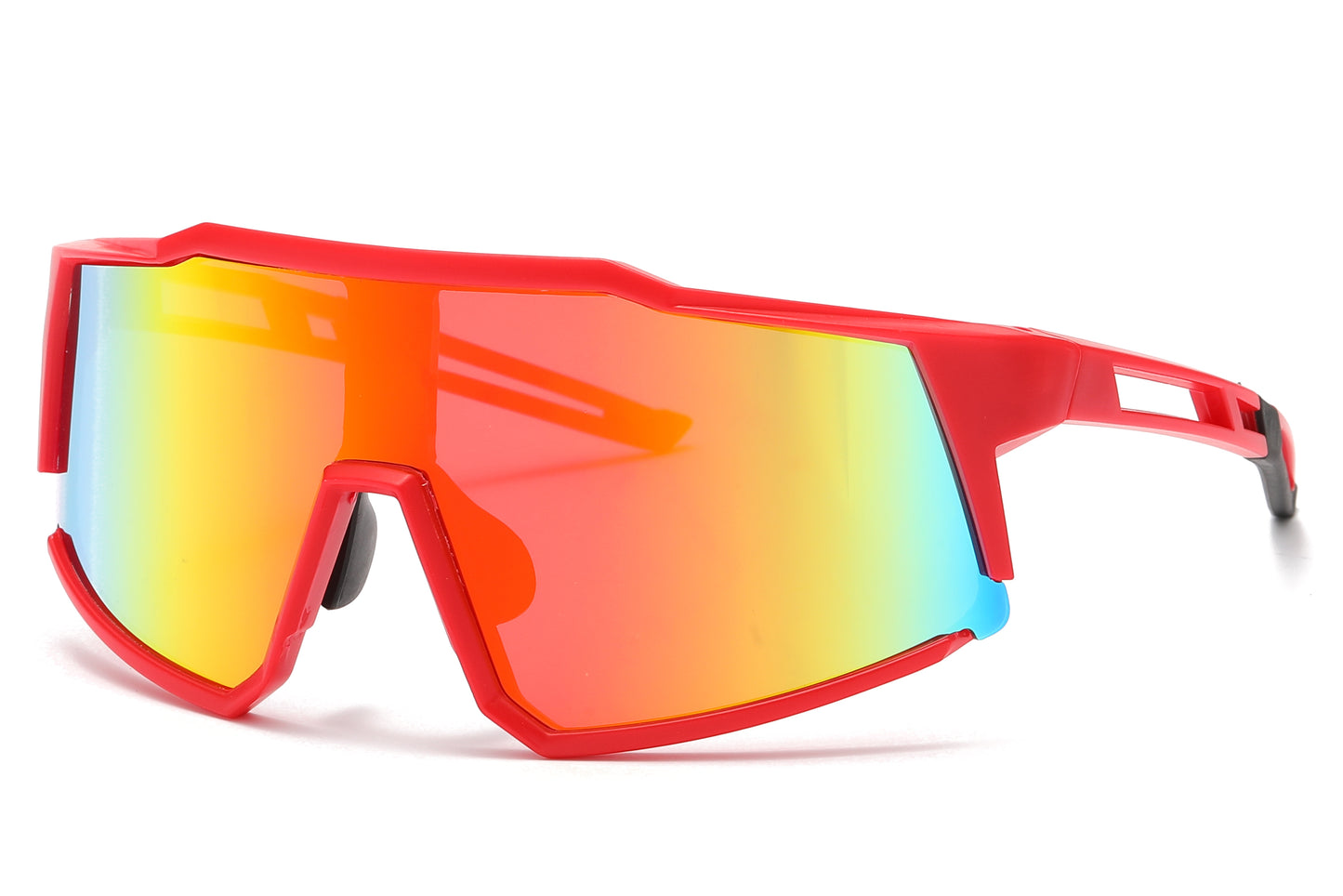5233 - Plastic Flat Top One Piece Sports Rimless Sunglasses
