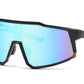 5233 - Plastic Flat Top One Piece Sports Rimless Sunglasses