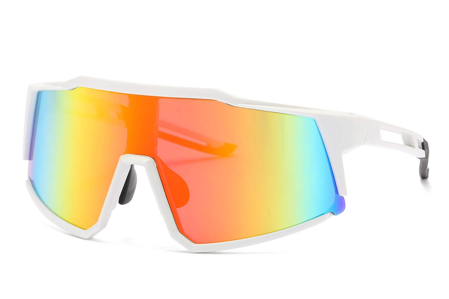 5233 - Plastic Flat Top One Piece Sports Rimless Sunglasses