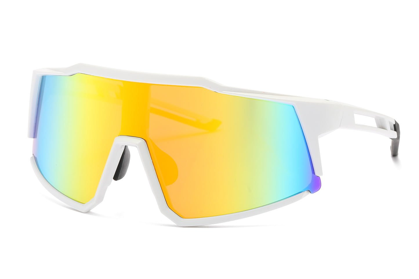 5233 - Plastic Flat Top One Piece Sports Rimless Sunglasses