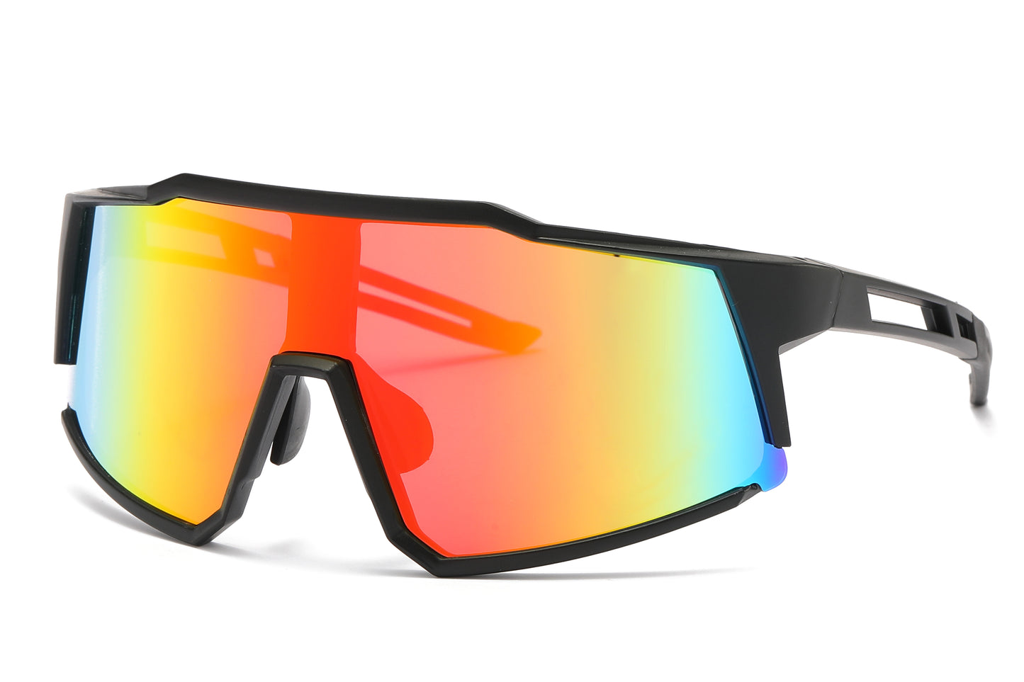 5233 - Plastic Flat Top One Piece Sports Rimless Sunglasses