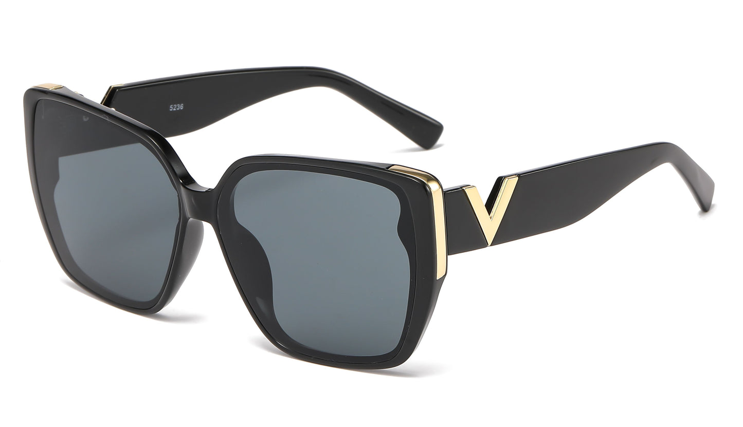 5236 - Fashion Square Butterfly Plastic Sunglasses