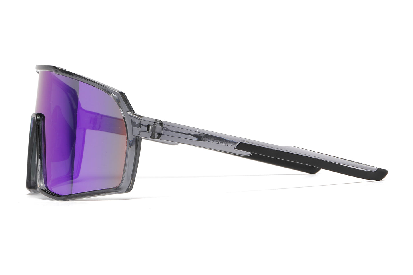 5241 - One Piece Lens Plastic Shield Sunglasses with Color Mirrored Lens
