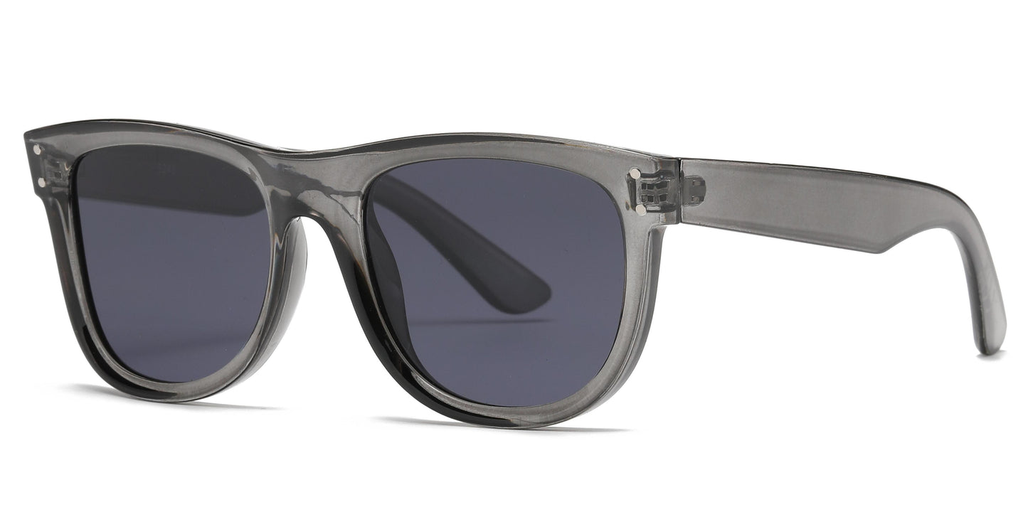5243 - Fashion Plastic Sunglasses with Flat Lens