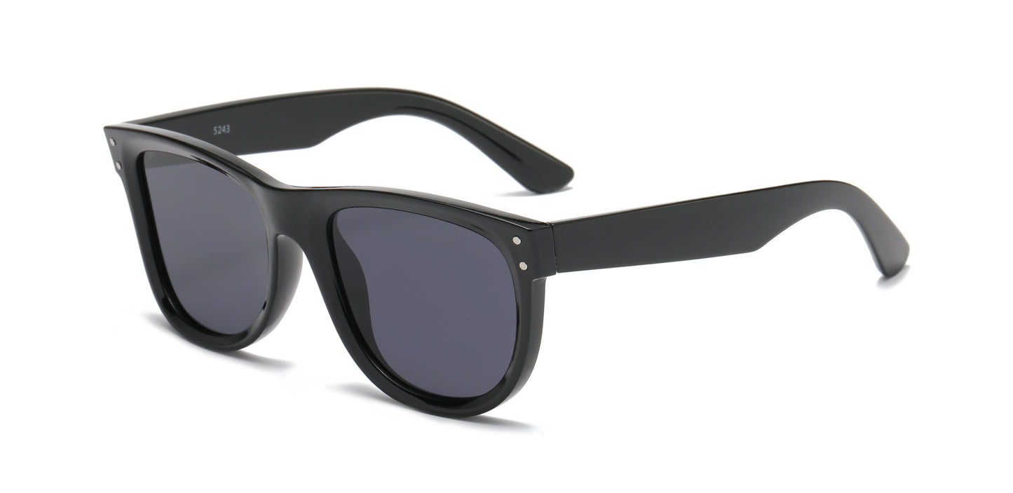 5243 - Fashion Plastic Sunglasses with Flat Lens