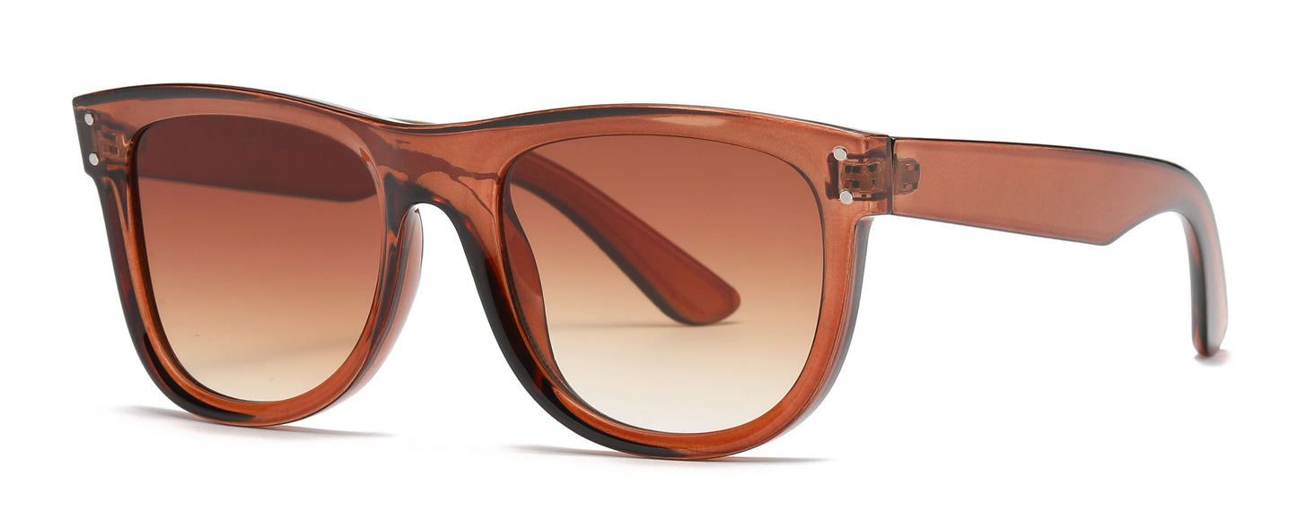 5243 - Fashion Plastic Sunglasses with Flat Lens