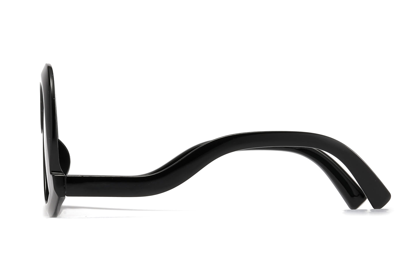 5244 - Fashion Plastic Sunglasses with Curved Temple