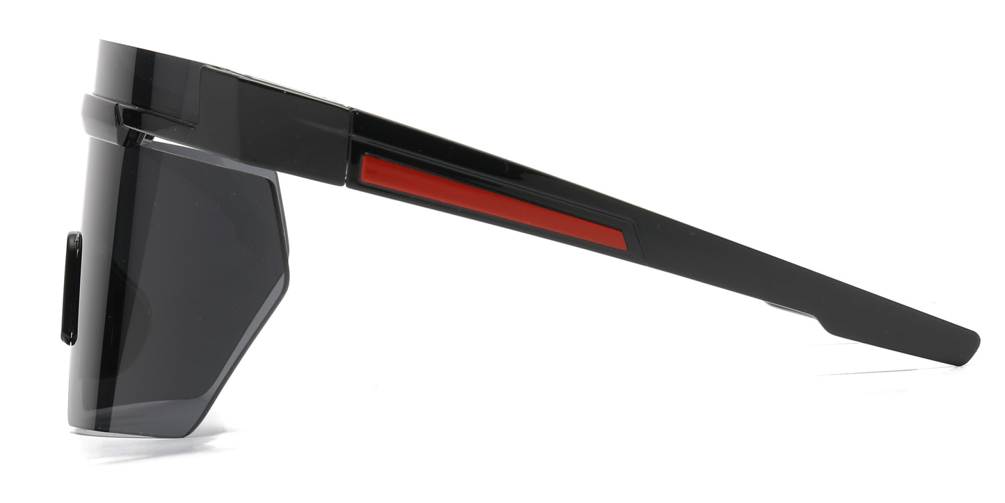 5249 - One Piece Shield Wrap Around Plastic Sunglasses