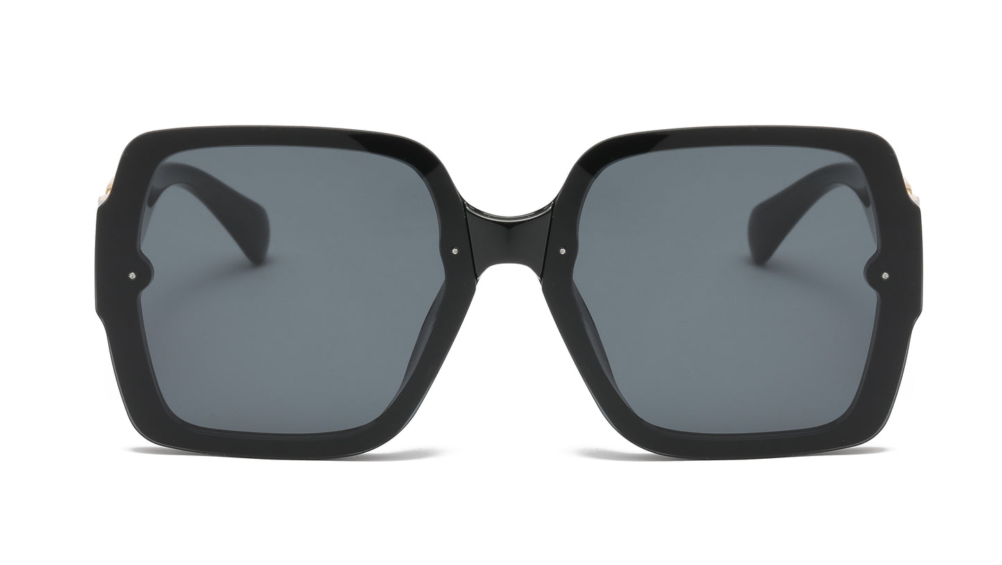 5251 - Rimless Square Plastic Sunglasses