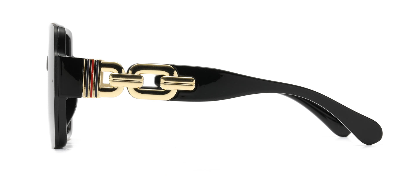 5251 - Rimless Square Plastic Sunglasses