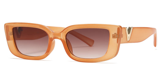 5253 - Fashion Plastic Rectangular Sunglasses