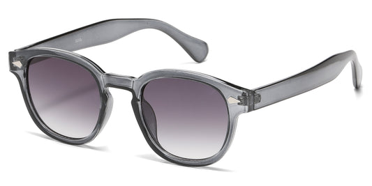 5259 - Round Frame with Key Hole Bridge Plastic Sunglasses