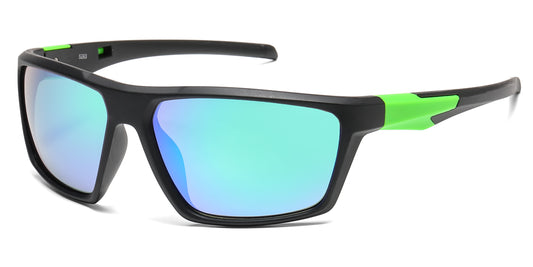 5283 - Color Mirror Lens Plastic Sport Sunglasses