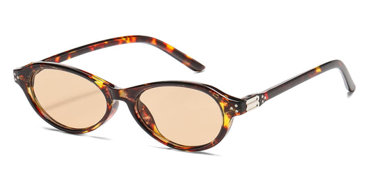 5288 - Classic Small Vintage Oval Plastic Sunglasses