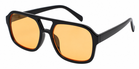 6602 - Square Aviator Plastic Sunglasses
