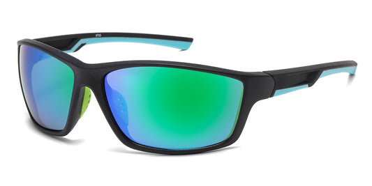 6703 - Rectangular Men Sport Plastic Sunglasses