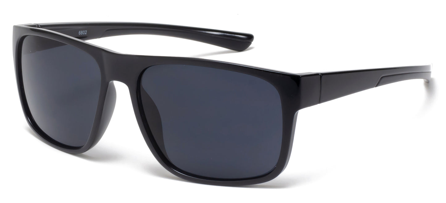 6802 RVC - Classic Sport with Color Mirror Plastic Sunglasses