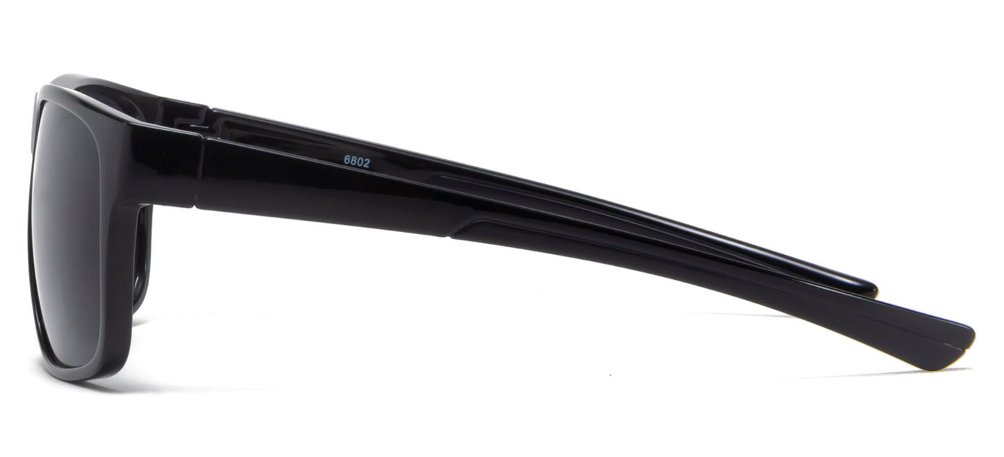 6802 RVC - Classic Sport with Color Mirror Plastic Sunglasses