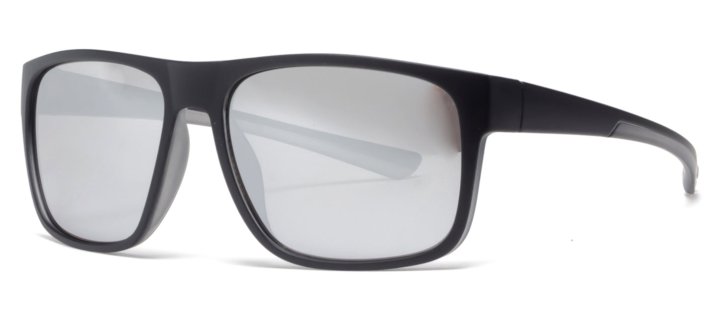 6802 RVC - Classic Sport with Color Mirror Plastic Sunglasses