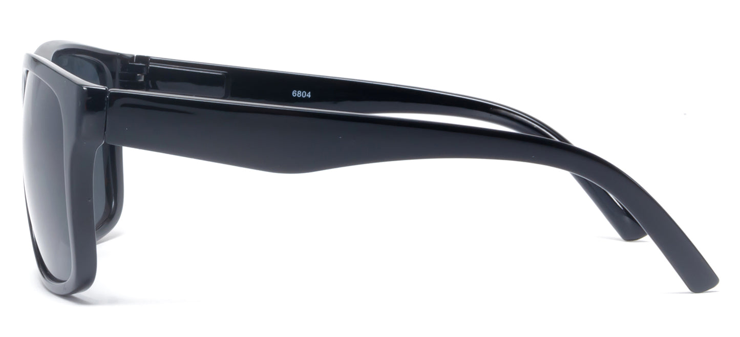 6804 - Classic Sport with Color Mirror Lens Plastic Sunglasses