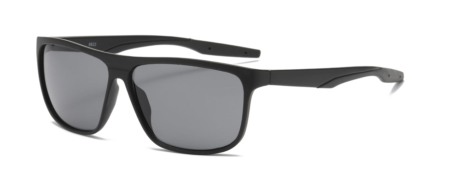6822 - Plastic Double Injection Sport Sunglasses